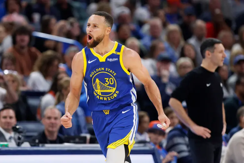 ▲金州勇士主將Stephen Curry今天狂轟36分，率勇士以127比116大勝同樣名列西區前三的雷霆，證明勇士不是專打弱隊的紙老虎。（圖／美聯社／達志影像）   