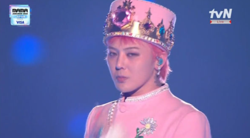 G-Dragon不只率領BIGBANG合體表演，更奪下大獎「Music Visionary of the Year」。   圖：翻攝自Mnet K-POP YT頻道