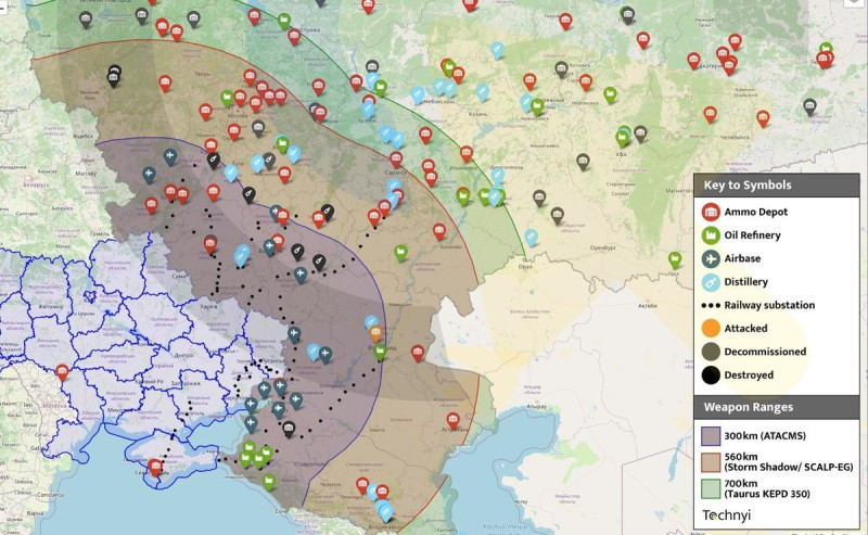 只要擁有長程飛彈，烏軍就可對俄羅斯軍事基礎設施、後勤和指揮結構進行精確打擊。   圖：翻攝自 TQchnyi