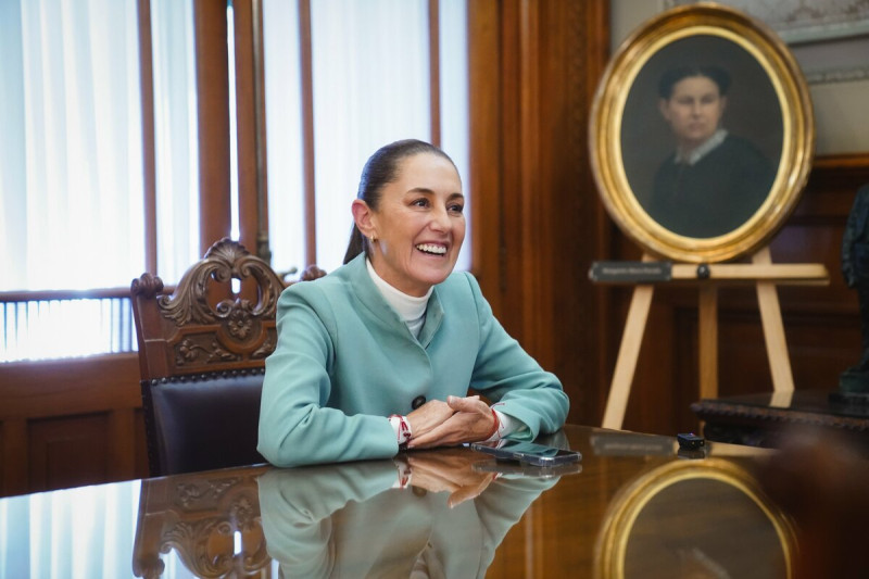 墨西哥總統克勞蒂亞·薛恩鮑姆（ Claudia Sheinbaum）將阻止非法移民由墨西哥進入美國。   圖：截自「 x 」＠Claudiashein