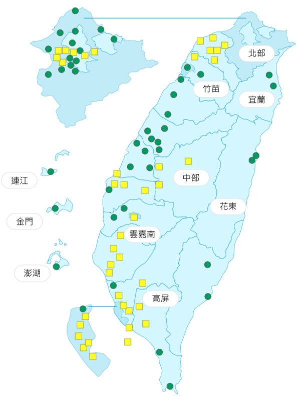 環境部公布各地空氣品質概況。   圖：環境部提供