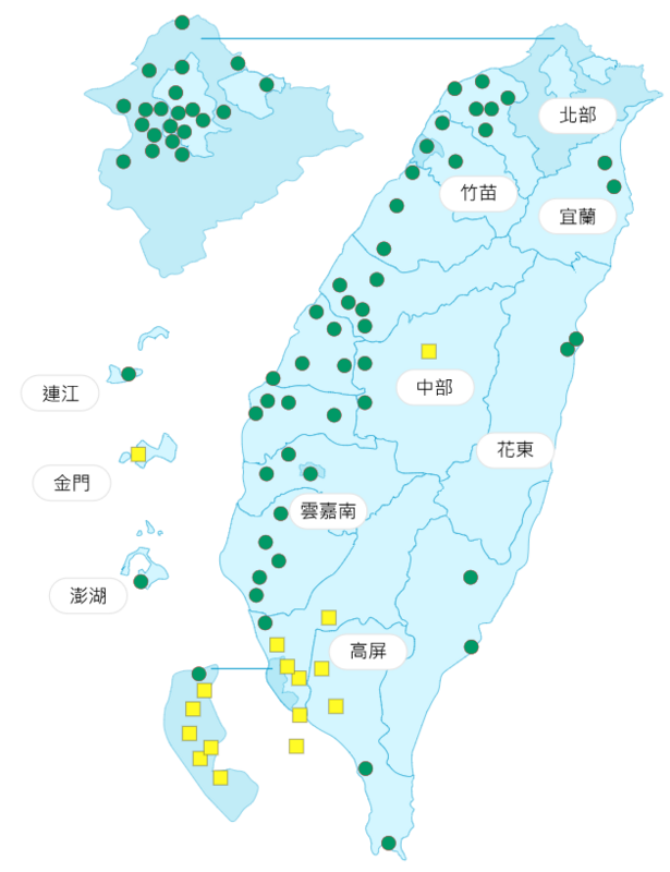 環境部發布各地空氣品質概況。   圖：環境部提供