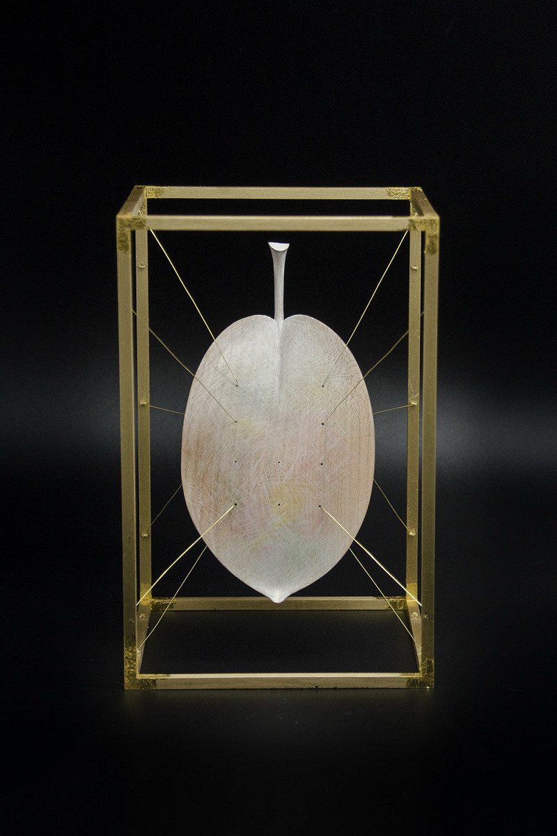 國際袖珍雕塑展展覽作品「孤葉」。&nbsp;&nbsp;&nbsp;圖：國立臺灣工藝研究發展中心提供