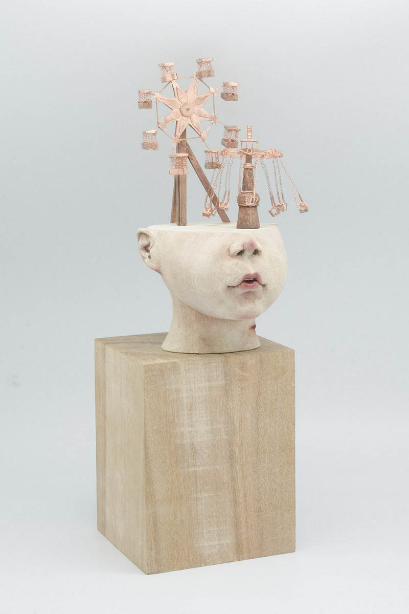 國際袖珍雕塑展展覽作品「桑染小姐愉快的一天」。&nbsp;&nbsp;&nbsp;圖：國立臺灣工藝研究發展中心提供