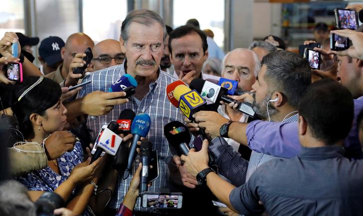 墨西哥前總統佛克斯（Vicente Fox）卸任後仍頗活躍，他在接受媒體訪問時，不滿川普對於美墨圍牆態度，當場飆粗口。   圖：達志影像／路透社
