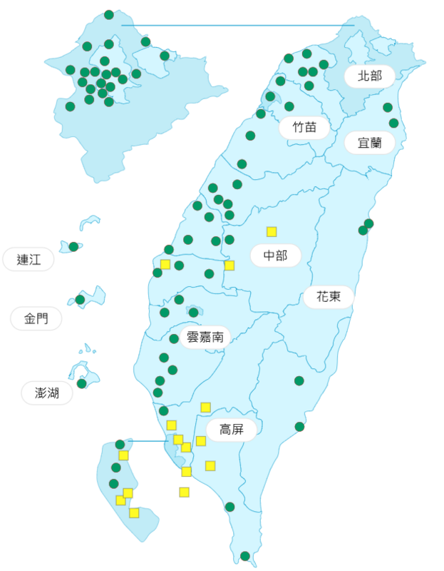 環境部公布各地空氣品質概況。   圖：環境部提供