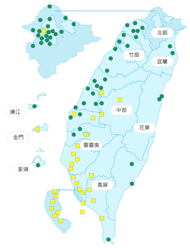 環境部公布各地空氣品質概況。   圖：環境部提供