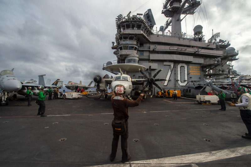 美國海軍尼米茲級(Nimitz Class)航空母艦「卡爾文森號(USS Carl Vinson CVN-70)」   圖：翻攝「X」@USPacificFleet