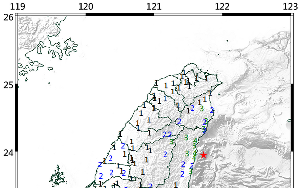 花蓮又搖了！5.2規模有感地震 氣象署：市區最大震度達4級