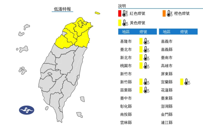 7縣市低溫特報恐跌破10℃ 東台局部雨.西台雨後多雲