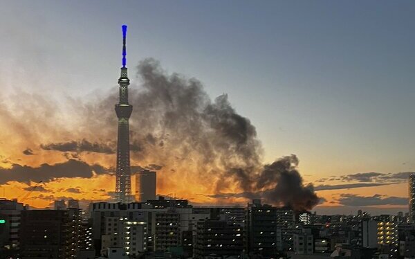 日本東京晴空塔附近民宅失火 延燒8屋釀2死