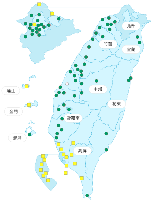 環境部發布各地空氣品質概況。   圖：環境部提供