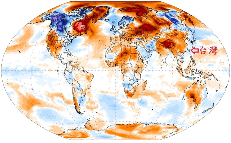 負北極振盪發威！鄭明典曬氣溫距平圖：今年冬季全台再降溫