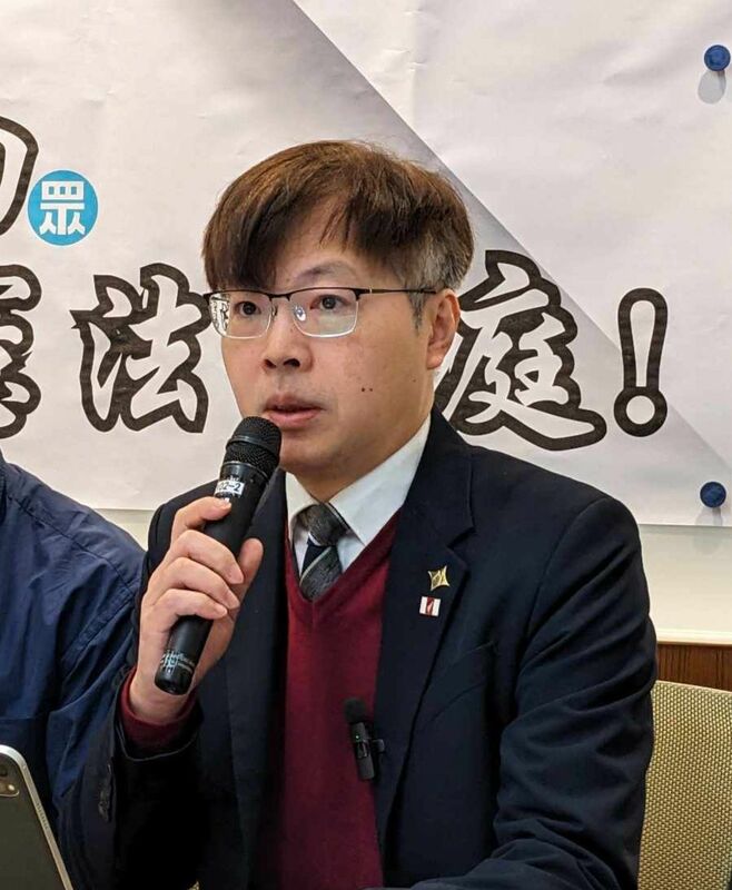 台灣基進黨主席王興煥批評，藍白強推警察年改，製造階級對立，「再威權化」危害民主。   圖：台灣基進／提供