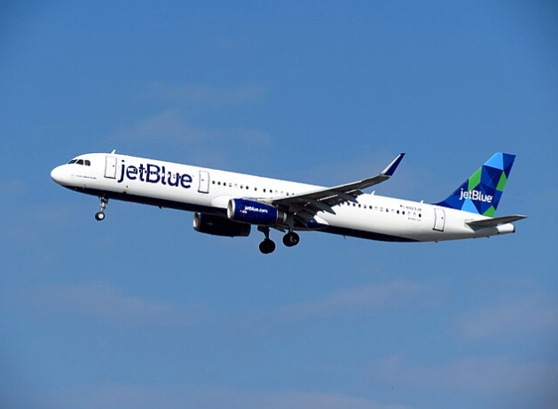 美國捷藍航空公司 ( JetBlue Airways ) 客機。(示意圖)   圖 : 翻攝自維基百科