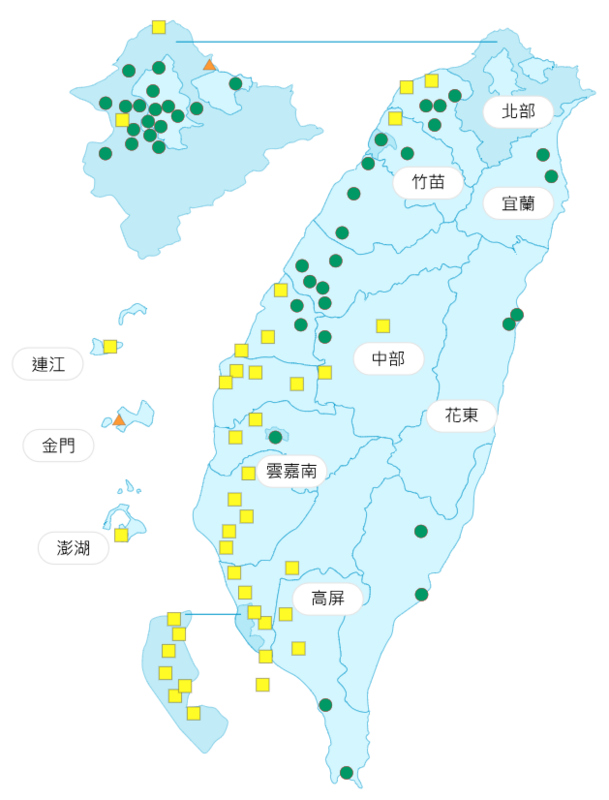 環境部發布各地空氣品質概況。   圖：環境部提供