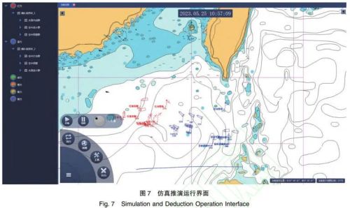  解放軍兵推模擬中美在南海東北部的一場大規模海戰，中國航艦編隊位於東沙群島附近，美國航艦戰鬥群位於台灣和菲律賓之間的九段綫之外。 圖：截自《南華早報》網頁 