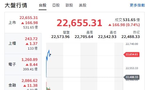台股開紅》大盤漲逾166點 台積靜待外資籌碼、法說行情