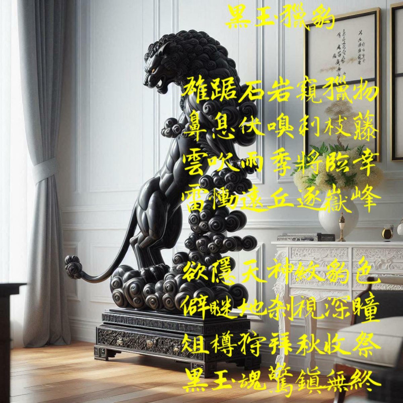 詩《黑玉獵豹》。   圖：黃吉川 提供