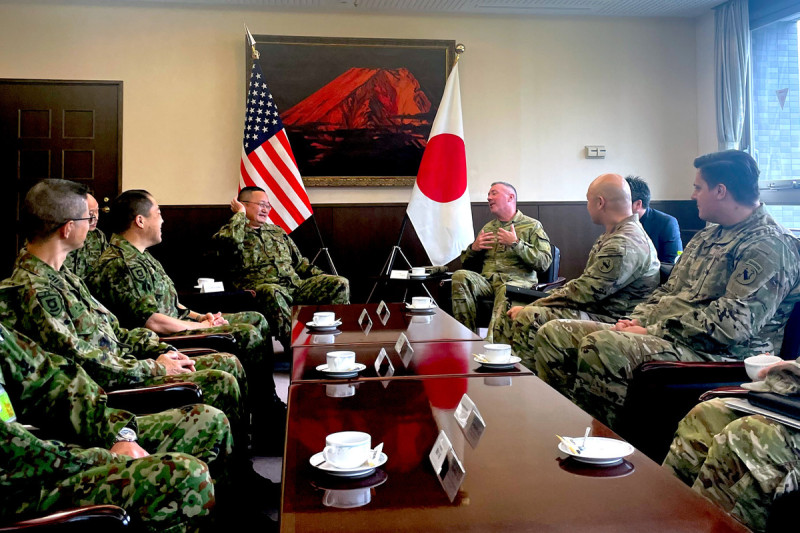 日美雙方密切討論如何確保印太地區安全   圖：翻攝自日本陸上自衛隊的X