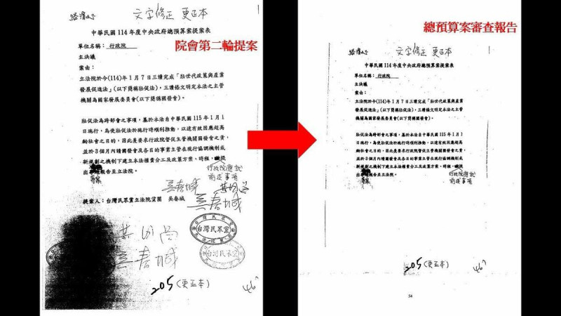 陳培瑜表示，審查報告中不只遮蔽提案者的名字，還讓人看不清案由。   圖：取自陳培瑜臉書