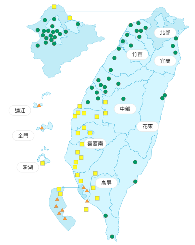 環境部公布各地空氣品質概況。   圖：環境部提供