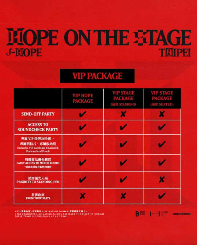 另外還有兩款限量VIP套票，包括VIP HOPE Package、VIP STAGE Package，分別為9800、7800元。   圖：翻攝自理想國FB