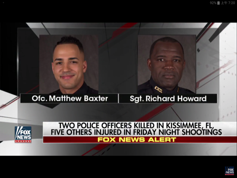 殉職警官白克斯特（Matthew Baxter）(左)和同僚霍華德（Richard Howard ），兇嫌米勒（Everett Miller）已經落網。   圖:翻攝自Youtube