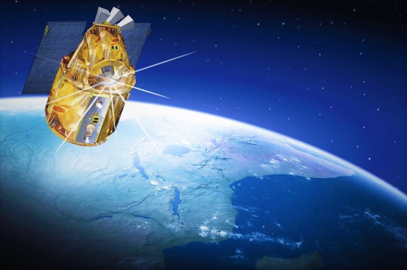 台灣第一枚自主研發衛星「福衛五號」可以拍攝大範圍清晰照片，所以往後預計將投入救災的行列。   圖：國家研究院/提供
