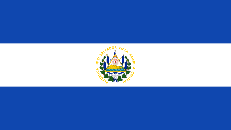 薩爾瓦多共和國國旗。   圖：取自維基百科