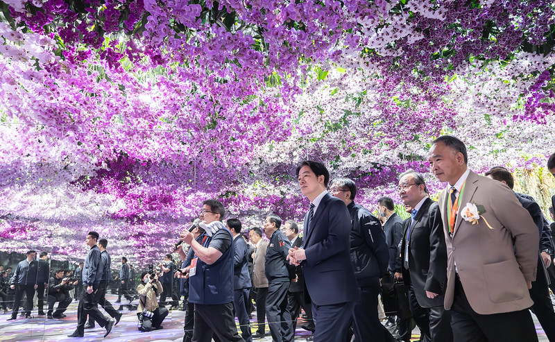  台南「2025 亞太蘭花會議暨台灣國際蘭展」明（８）天正式開展。 圖：總統府提供 