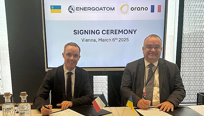 法國 Orano 與烏克蘭 Energoatom 簽署了鈾濃縮協議，支持烏克蘭能源生產。   圖：截自「x」@rainbow78521