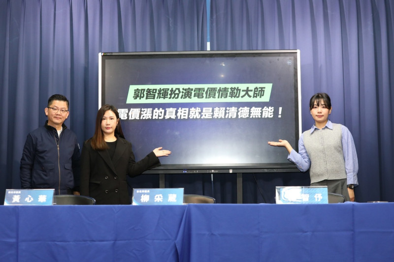 國民黨召開記者會，再指民進黨「非核家園」政策錯誤，造成台電不斷虧損。   圖：國民黨提供