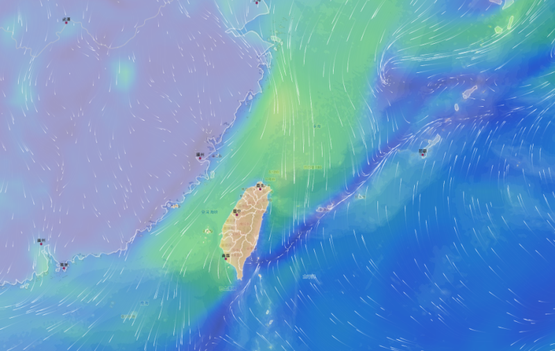 林得恩提醒，3月中旬還有一波強冷空氣南下，可能達到「寒流」等級。   圖：翻攝自環境風場監測網