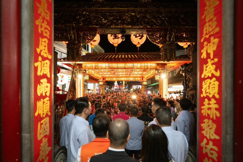 苗栗縣通霄鎮白沙屯拱天宮媽祖進香1日深夜將起駕。 圖:翻攝自賴清德臉書粉專