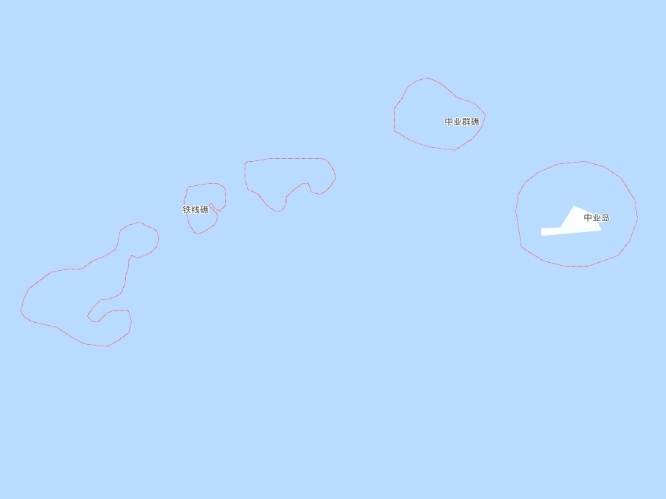 南海鐵線礁靠近有菲軍駐紮的中業島,有多個島礁。 南海鐵線礁靠近有菲軍駐紮的中業島,有多個島礁。