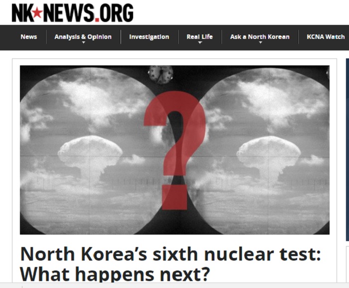 北韓進行第6次核試後，南韓情報官員4日透露，跡象顯示北韓準備再次試射，時間最快可能選在9日國慶日。   圖：翻攝NK NEWS官網