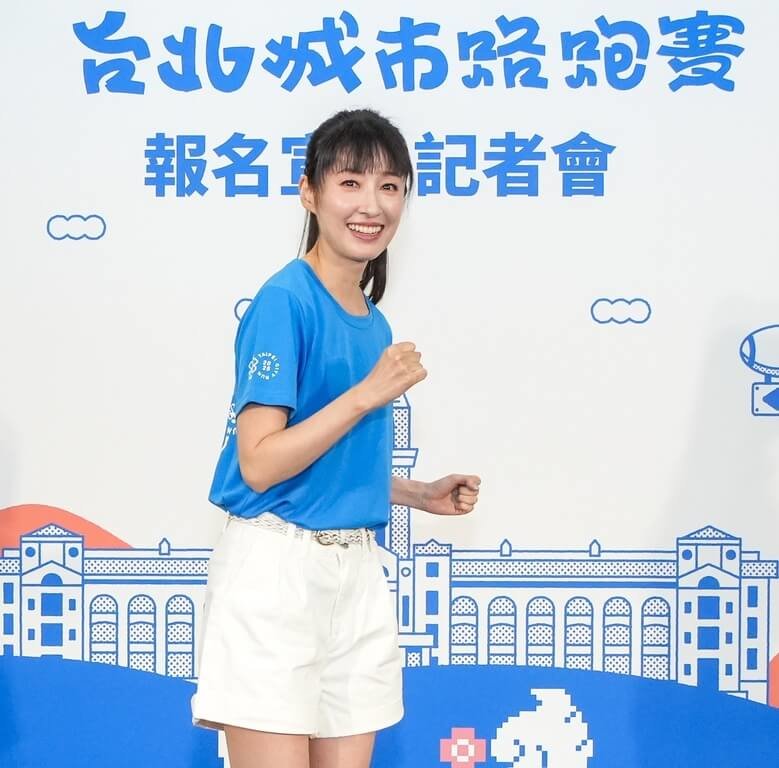 台北城市路跑賽將於9月14日在總統府前開跑，由日本女星田中千繪（圖）擔任賽事宣傳大使，6日出席記者會時透露，接觸到跑步後改變整個生活習慣，因此希望大家透過路跑賽事愛上跑步運動。（大漢整合行銷提供）中央社記者陳容琛傳真 114年5月6日   