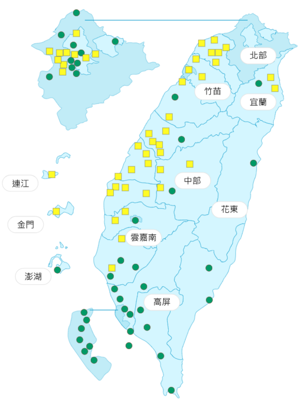 環境部公布各地空氣品質概況。 圖:環境部提供
