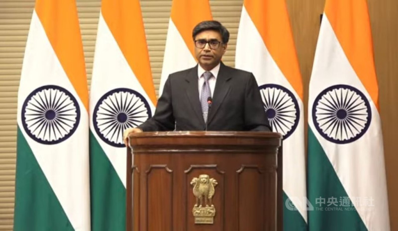 印度外交部次長唐勇勝(Vikram Misri)(圖)證實,在巴基斯坦猛烈砲火下,的確有印度平民傷亡的情況。 圖:中央社提供