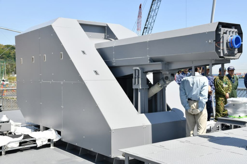 日本防衛省積極開發新型武器「電磁砲」近期將在海上發射試驗。(圖取自日本海上自衛隊網頁mod.go.jp)