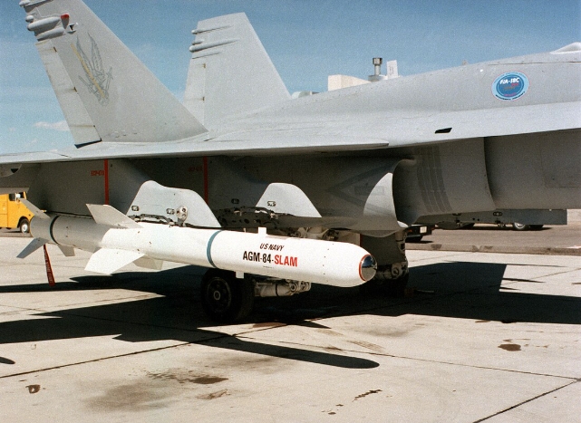 AGM-84魚叉反艦飛彈。 圖 : 翻攝自Wikiland AGM-84魚叉反艦飛彈。 圖 : 翻攝自Wikiland