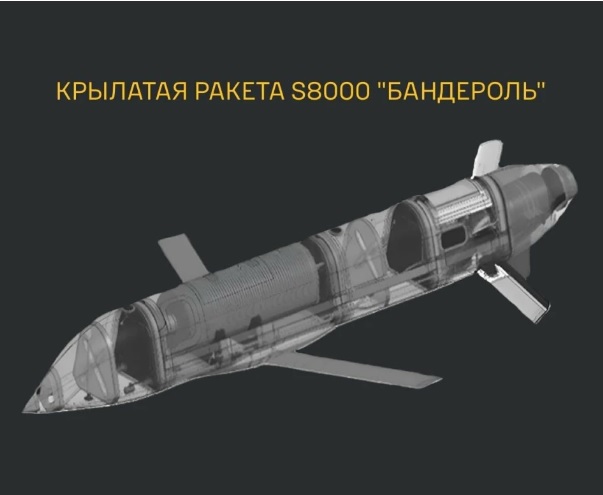 烏克蘭國防情報局近期公開了俄軍最新型巡航導彈「S8000」的相關資訊，認為俄軍計畫透過這種低成本的導彈對烏克蘭進行更全面的打擊。   圖：翻攝自 騰訊網 零度 Military 
