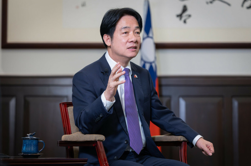 賴清德接受日本媒體《日本經濟新聞社》專訪。   圖：總統府提供