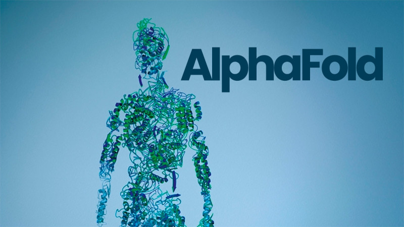 AI 蛋白質結構預測模型 AlphaFold。   圖：翻攝自 X