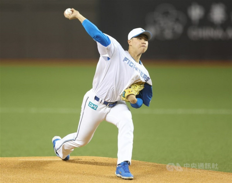 日職火腿隊台灣投手孫易磊（圖）14日在二軍先發登板，主投5.2局無失分，送出5次三振，奪下本季第2勝。（中央社檔案照片）   
