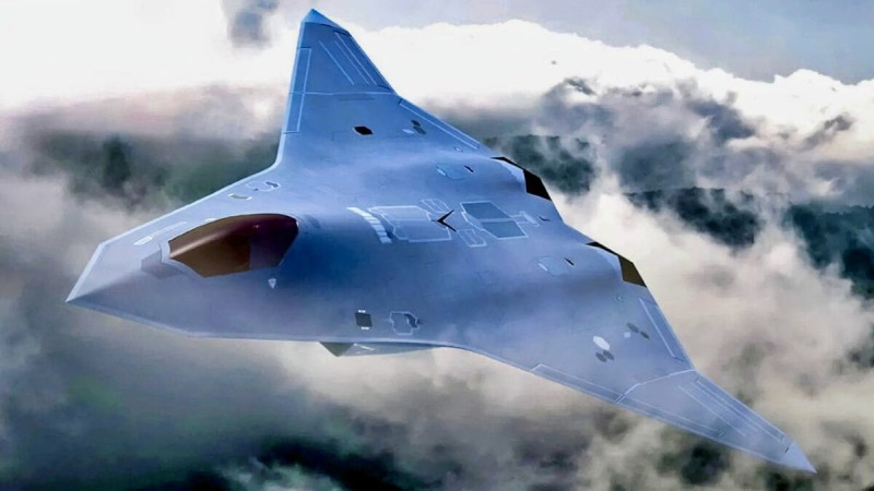 美國空軍第六代戰機「F-47」渲染圖。 圖:翻攝自X帳號@H4H1776