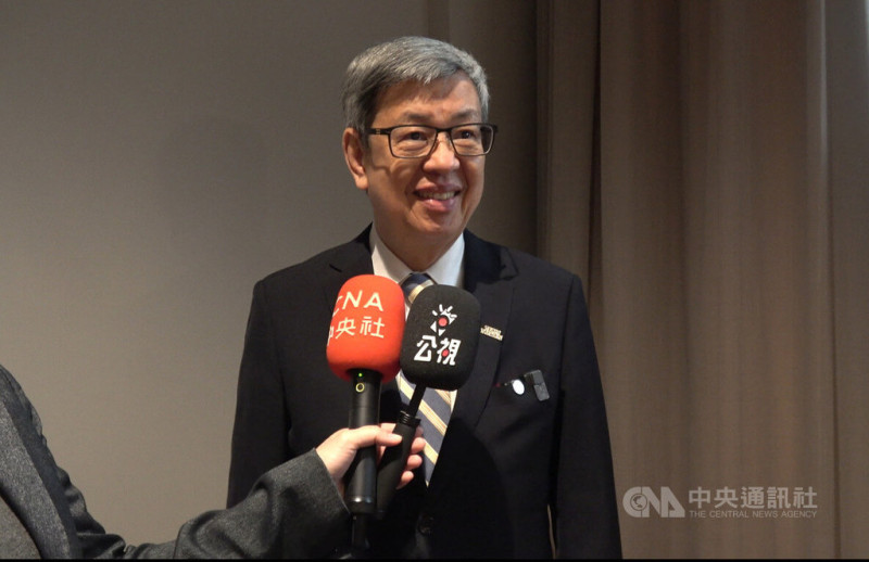 前副總統陳建仁代表台灣前來梵蒂岡參加教宗良十四世就職典禮，他17日晚間接受中央社等媒體訪問時表示，希望教宗有朝一日能到台灣訪問。   圖/中央社