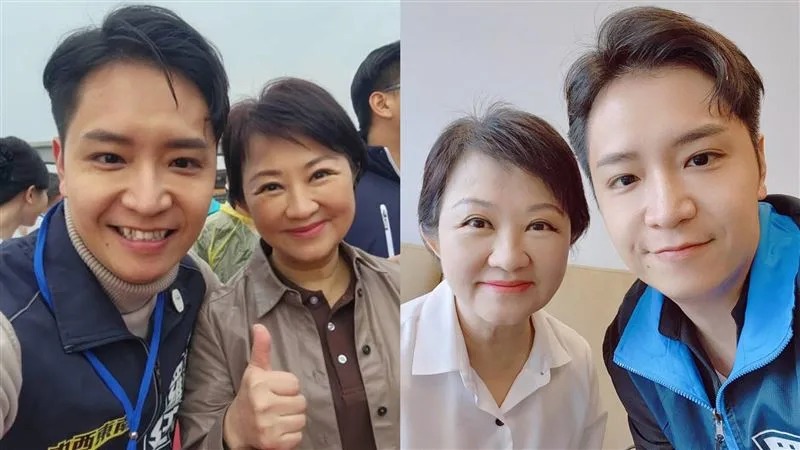 羅廷瑋（左1、右1）經常曬出與盧秀燕（左2、右2）的合照。   圖：翻攝羅廷瑋臉書