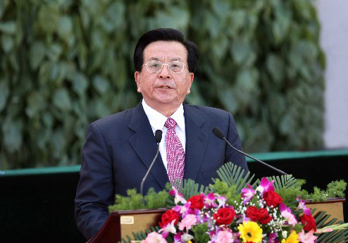 有傳聞稱郭聲琨與中共前常委曾慶紅有姻親關係,兩人皆為江西興國人。 圖:翻攝自百度 有傳聞稱郭聲琨與中共前常委曾慶紅有姻親關係,兩人皆為江西興國人。 圖:翻攝自百度